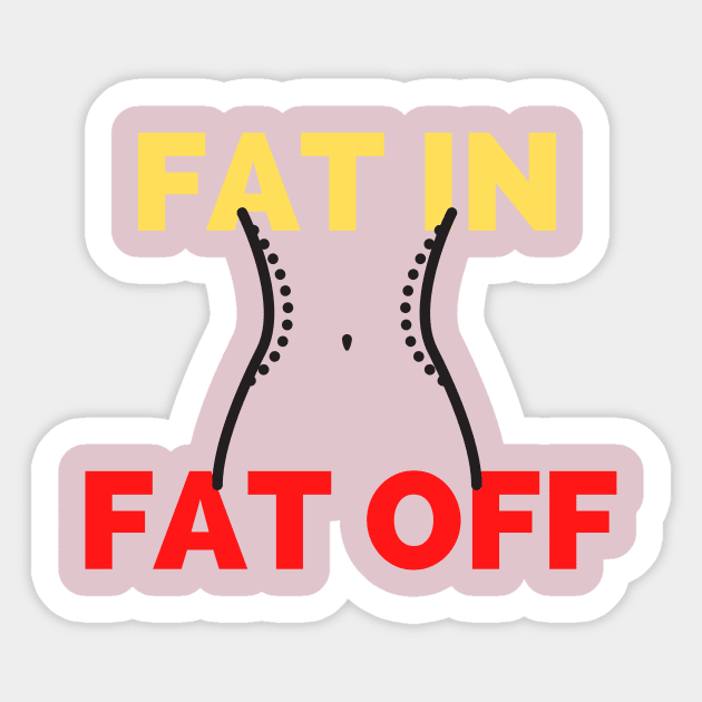 Fat In Fat Off Sticker by ParringtonArt